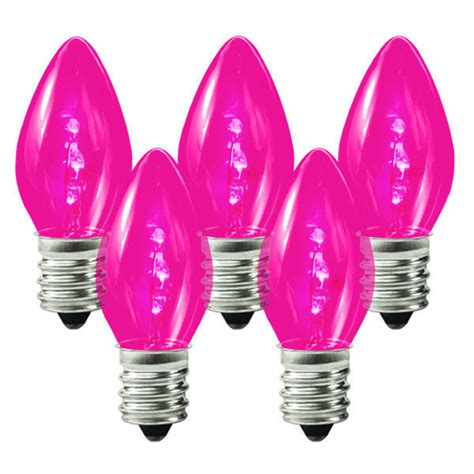 Pink C7 - LED Replacement Bulbs - 25 Pack