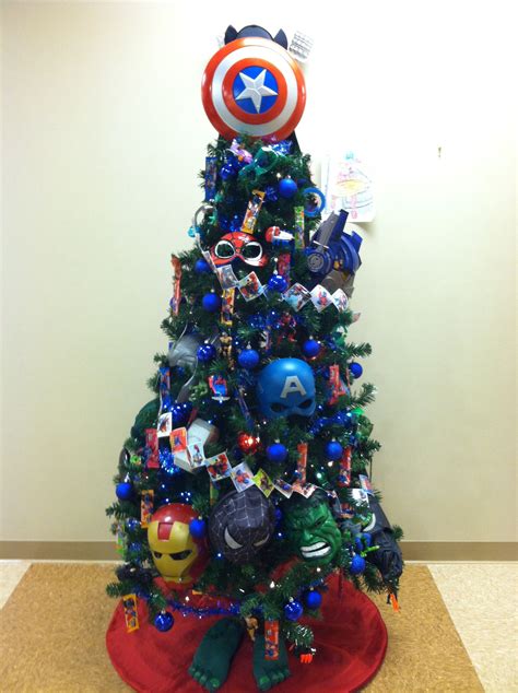 Super Hero Christmas Tree for The Pooh.....and the Netta....we'll add a Thor hammer....for t ...