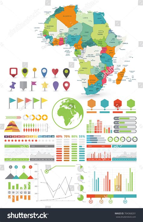 Africa Map Infographics Design Elements Business Stock Vector (Royalty ...