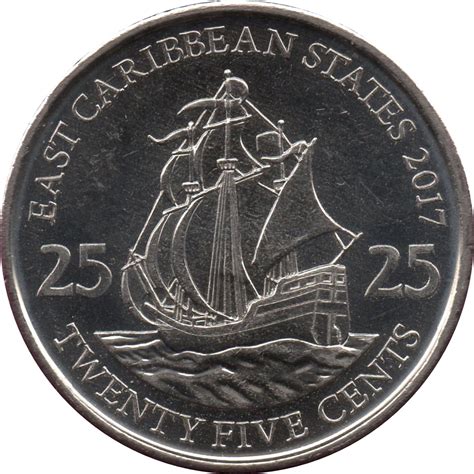 25 Cents - Elizabeth II (4th portrait) - Eastern Caribbean States – Numista