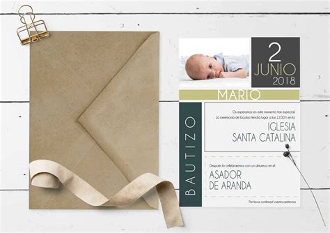 Invitación digital bautizo niño con banderines - MARTINA Design&Paper