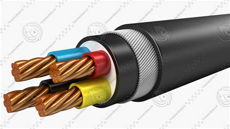 electrical cables lshf insulated 3d max