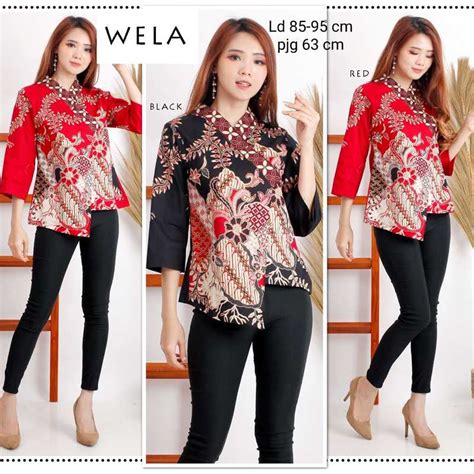 Jual Wela Baju Batik Wanita Modern Atasan Batik Couple Kebaya