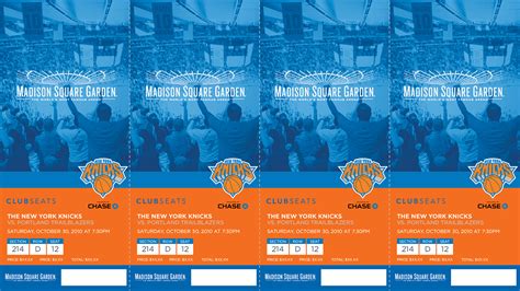 NY Knicks 2013-14 Season Tickets on Behance