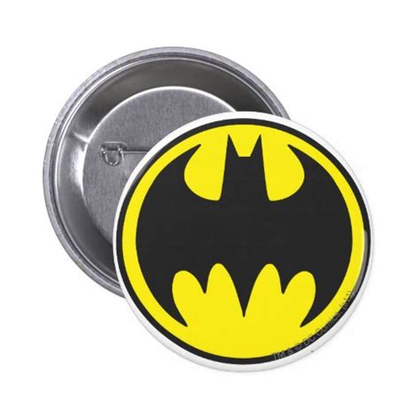 Batman Bat Logo Circle Button | Zazzle