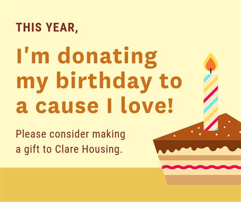 Thanks for donating your birthday! Here are some resources. | Clare Housing