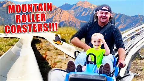 Fun Squad Family Rides Huge Mountain Roller Coasters! - YouTube