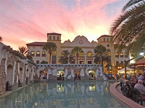 Sunset over Spanish Springs Town Square in The Villages - Villages-News.com