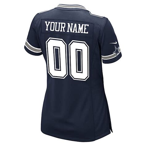 Dallas Cowboys Womens Custom Nike Navy Game Replica Jersey | Jerseys ...