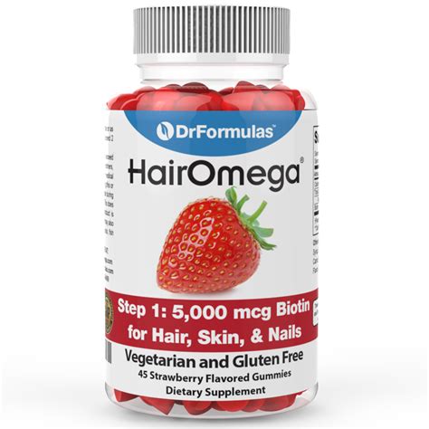 HairOmega Multivitamin & 5000 mcg Biotin Gummies For Hair Growth - DrFormulas