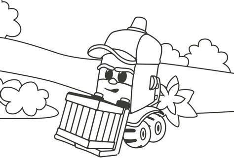 Leo the Truck Coloring Page: Color Leo, Lifty, and Scoop! | Truck ...