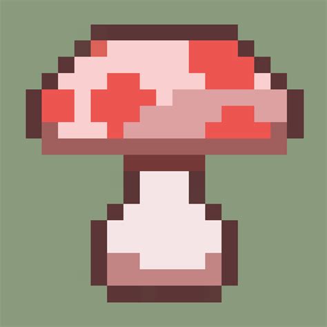 Kathy's Sketches, My first stab at Pixel art. I made a Mushroom!