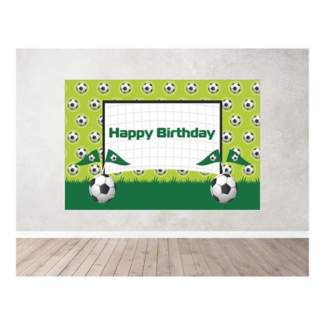 Buy Pretty UR Party Football Happy Birthday Backdrop , Soccer Banner ...