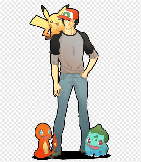 Ash Ketchum Pikachu Fan art Pokémon, pikachu, vertebrate, fictional Character, cartoon png | PNGWing