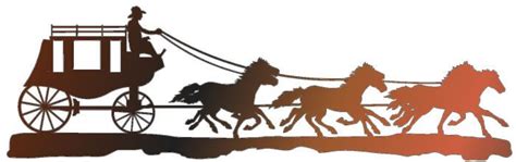 Stagecoach Silhouette Clip Art