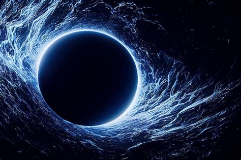 Premium Photo | Black hole abstract space wallpaper universe filled with stars