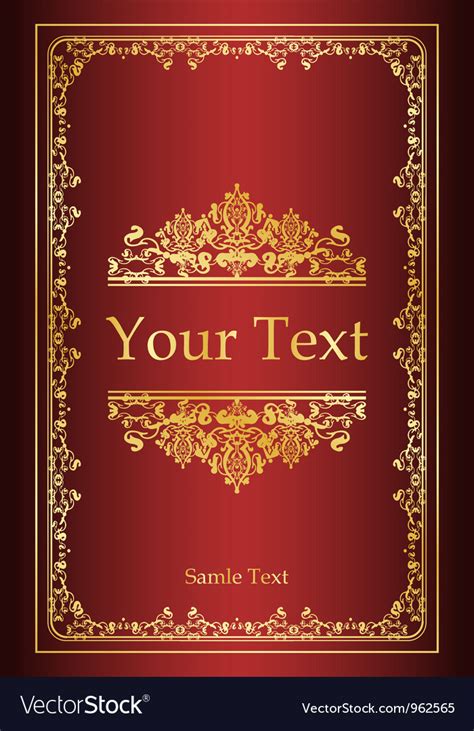 Book cover - vintage background Royalty Free Vector Image