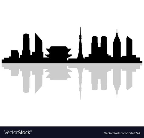 Tokyo skyline Royalty Free Vector Image - VectorStock