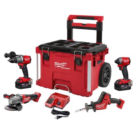 Milwaukee 2997-24PO M18 FUEL 4 Tool Combo Kit with PACKOUT Case | Blain ...