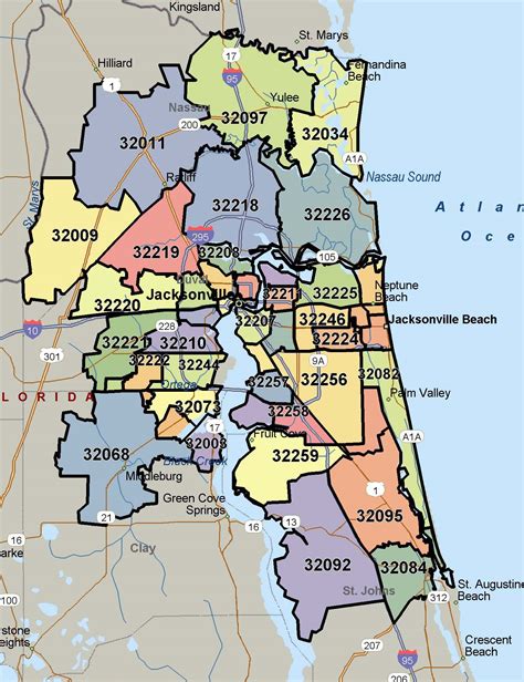 Jacksonville Florida Map With Zip Codes - Holli Latrina