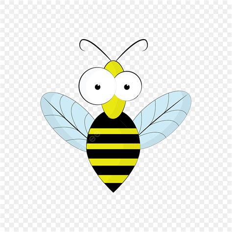 Crazy Bee Clipart Png Vector Element, Honey Bee Clipart, Bee, Crazy PNG ...