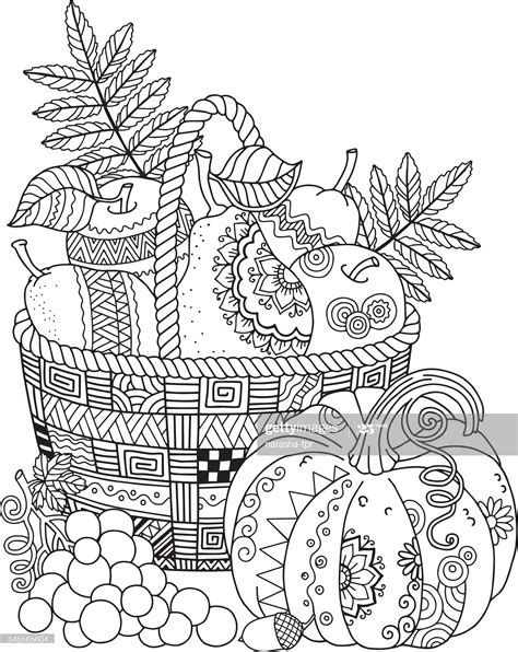 Harvest Basket Coloring Pages