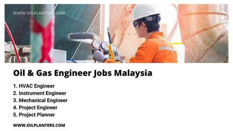 Oil & Gas Engineers HVAC, Instrument, Mechanical & Project Jobs Malaysia - Oil Planters