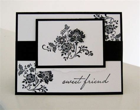 Card done in black and white. | Stamped cards, Stampin up cards, Greeting cards handmade