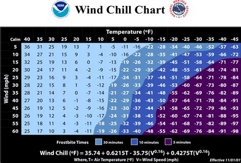 Free NOAA Wind Chill Chart - PDF | 203KB | 1 Page(s)