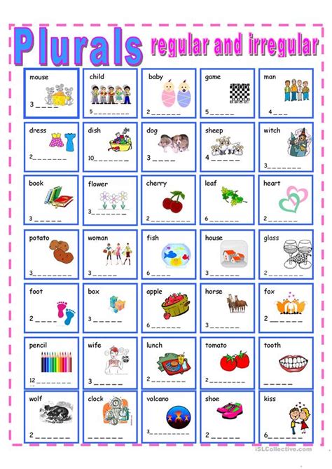 Regular And Irregular Plural Nouns Worksheet