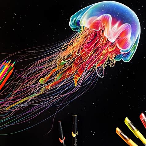 Jellyfish Drawing Color at PaintingValley.com | Explore collection of Jellyfish Drawing Color