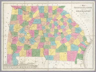 Map of Georgia & Alabama. / Burr, David H., 1803-1875 / 1839