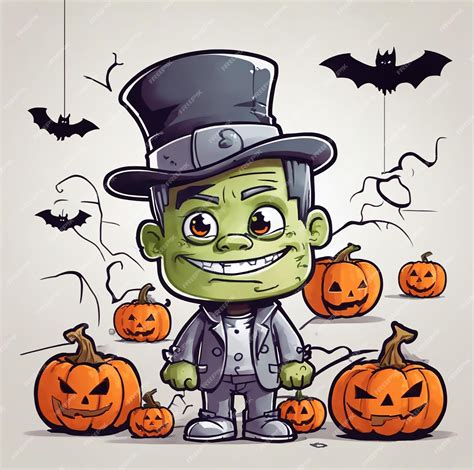 Premium Vector | Cute halloween frankenstein