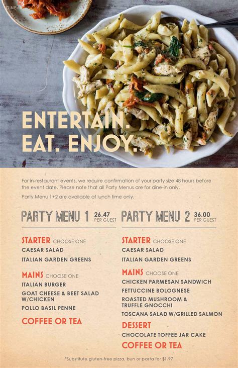 Scaddabush Menu - Scaddabush Italian Kitchen