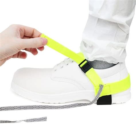 ESD Heel Strap | Clip Fastener | Flourescent | Antistat Inc