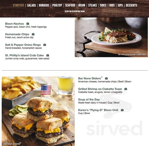 Ted's Montana Grill menu in Newark, Delaware, USA