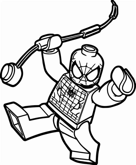 Lego SpiderMan coloring page - Download, Print or Color Online for Free