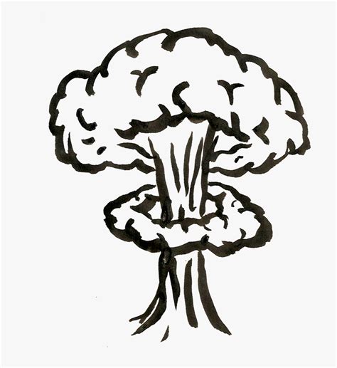 Nuclear Drawing Easy - Nuclear Explosion Drawing Easy , Free Transparent Clipart - ClipartKey