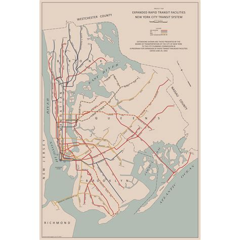 The Lost 1943 IND Second System Map – vanmaps