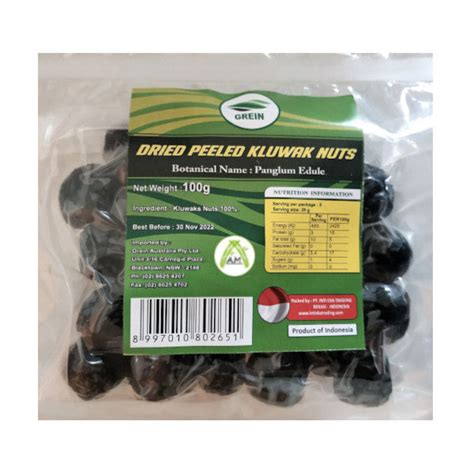 Dried Peeled Kluwak Black Nuts Panglum Edule Seeds - Buah Kepayang Klu – Asian Market Grocery