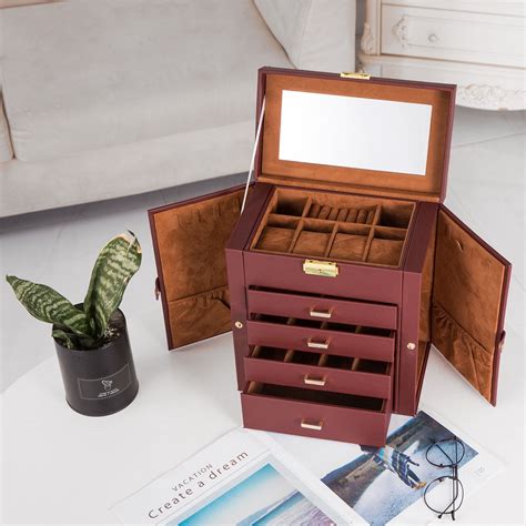 Topcobe Jewelry Organizer, 5 Layers Jewelry Box, Travel Jewelry ...