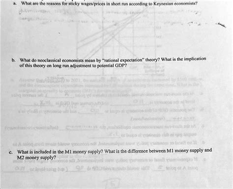 SOLVED: a. What are the reasons for sticky wages/prices in the short ...