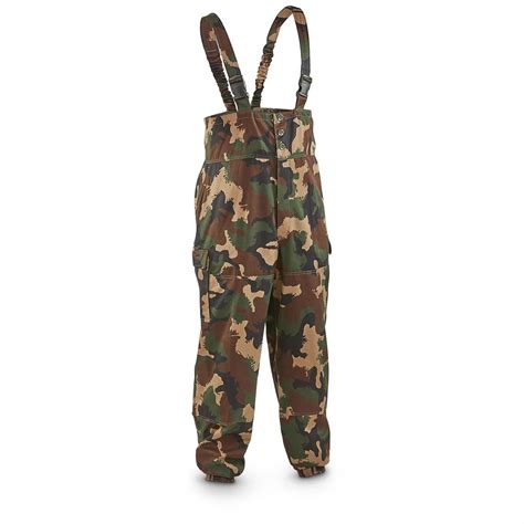 Hungarian Military Surplus Camo Overpants with Suspenders, New - 643210 ...