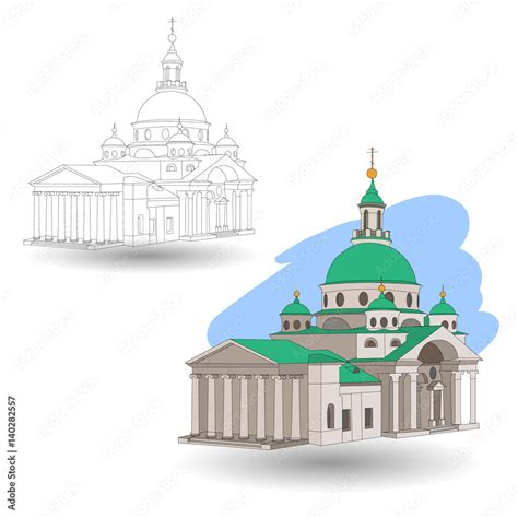 Russian orthodox church icon isolated on white background. Stock Vector ...