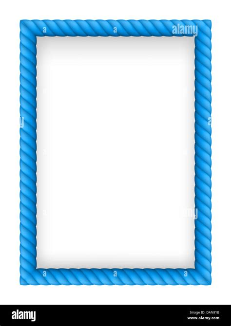 Blue Rope Border. Illustration on white background Stock Photo - Alamy