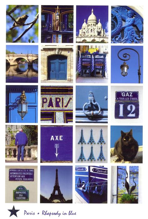 Postcard of the Week: Paris in Shades of Blue – The Well-Travelled Postcard