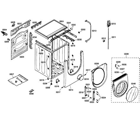 Bosch nexxt 500 series washer parts diagram