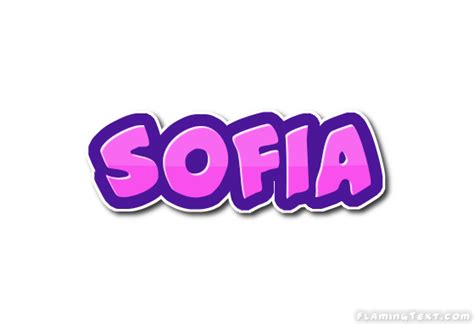 Sofia Logo | Free Name Design Tool from Flaming Text