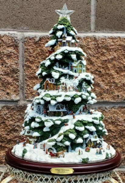 Bradford Exchange Thomas Kinkade Illuminated Village Christmas Tree for sale online | eBay