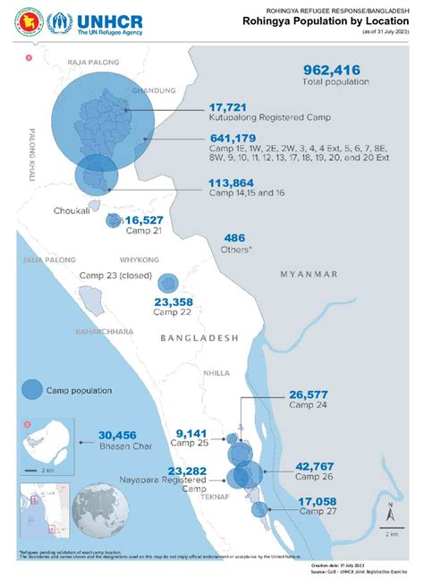 Document - Joint Government of Bangladesh - UNHCR Population map as of ...